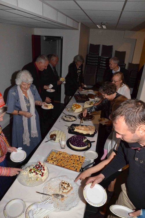 Kakebordet under jubileumsmiddagen. Foto: Thor Henrik With